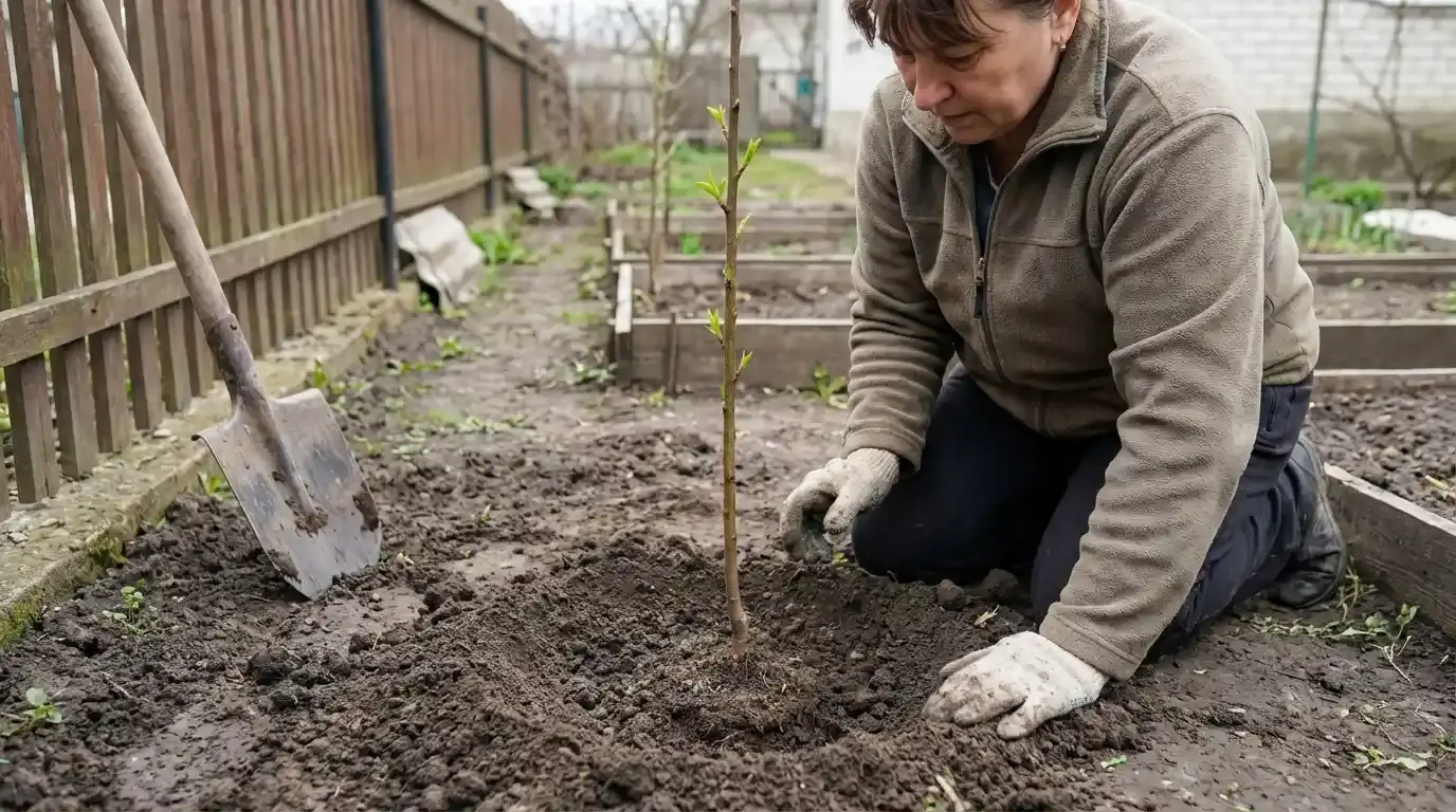 Саджанець персику рік 1
